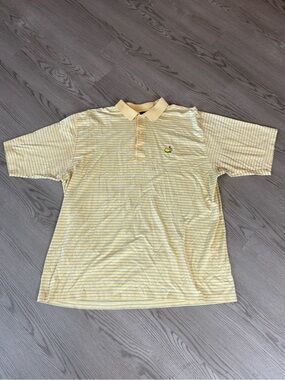 Men's Masters Augusta Yellow Striped Polo Shirt